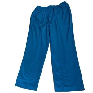 Alli Petites California Crafted W/ Pride USA Teal Blue Polyester Pants Vintage